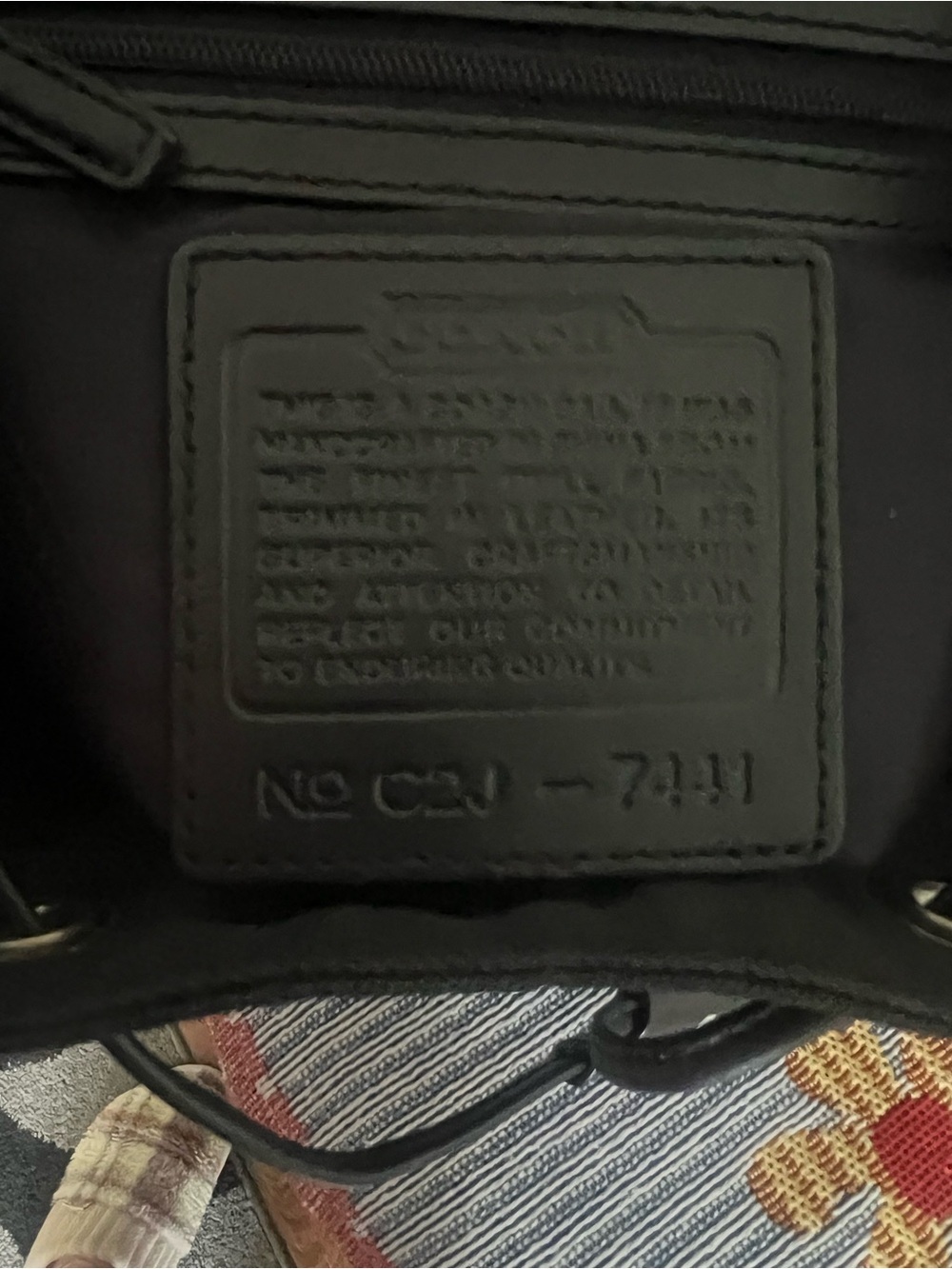 Coach Vintage Mercer Twill Nylon Backpack Black Y2K - Picture 4 of 6